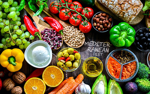istock Food products representing the Mediterranean diet 2243228684