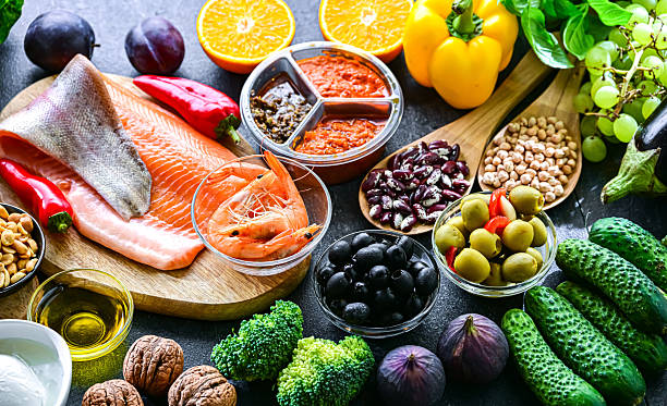 istock Food products representing the Mediterranean diet 2243228907