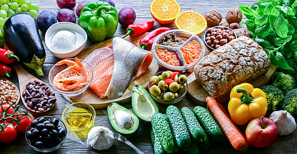 istock Food products representing the Mediterranean diet 2243229510