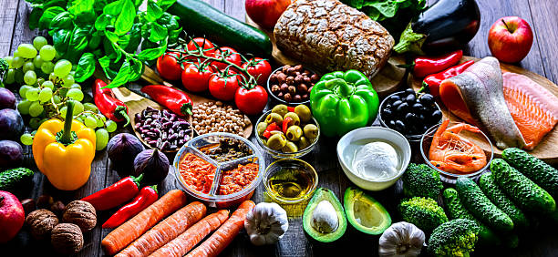 istock Food products representing the Mediterranean diet 2243229529