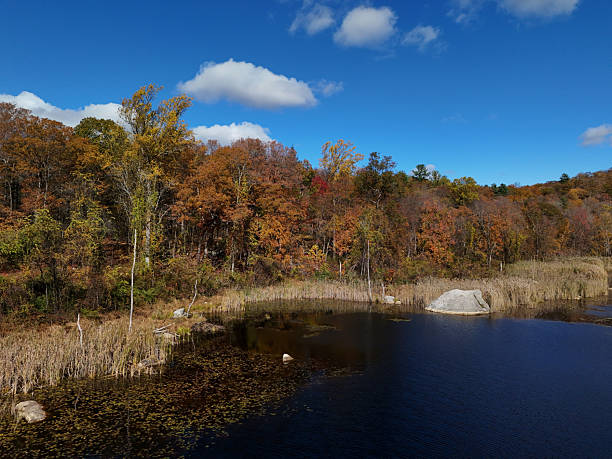 Dramatic light and clouds over the Otonabee River in Peterborough, Ontario, Canada