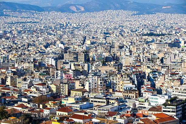 istock Panoramic view of Athens city, Greece 2243252412