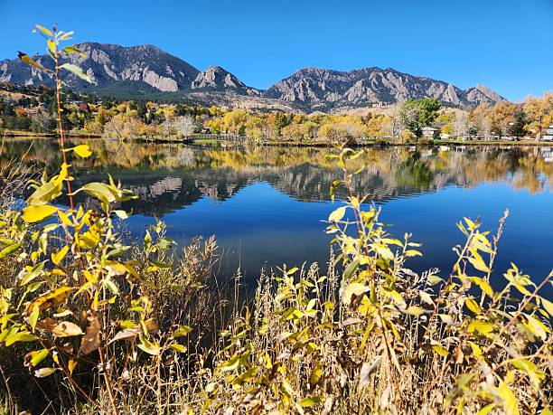 istock Autumn reflection of the Flatirons in Boulder, Colorado 2243255664