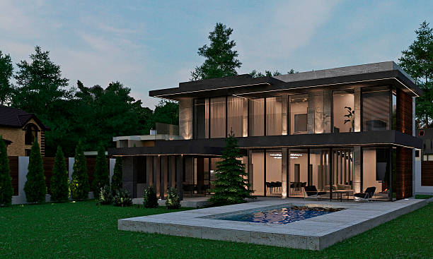 istock Modern house with a flat roof 2243256658