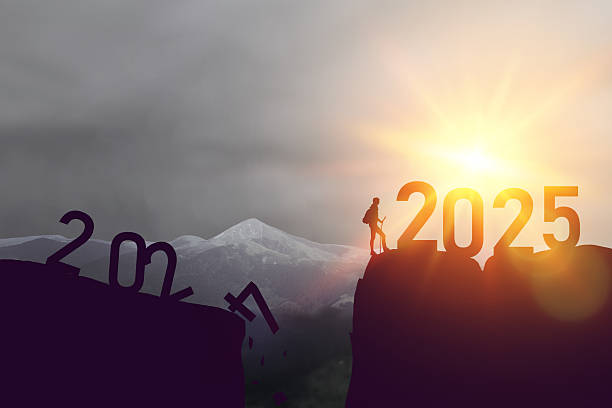 istock New year 2025 or straight forward concept. Text 2024 to 2025 written on the mountain top with at sunrise. Concept of planning, goal, challenge, new year resolution and start. 2243258564