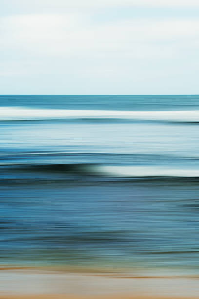 istock Abstract motion blur of ocean waves and beach horizon 2243259170