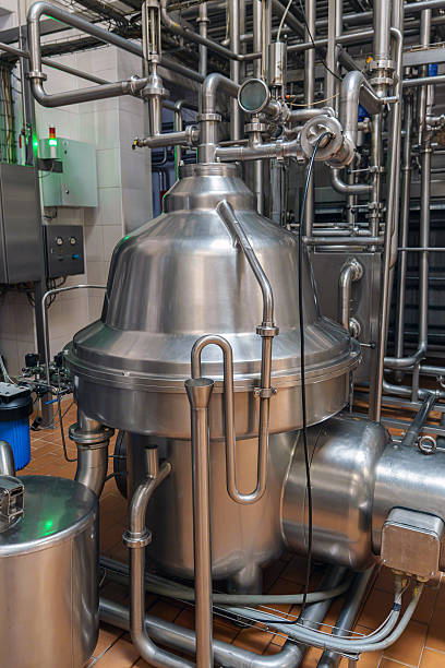 Industrial milk separator in dairy production