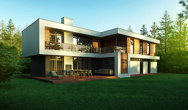 istock Modern house with a flat roof 2243260160