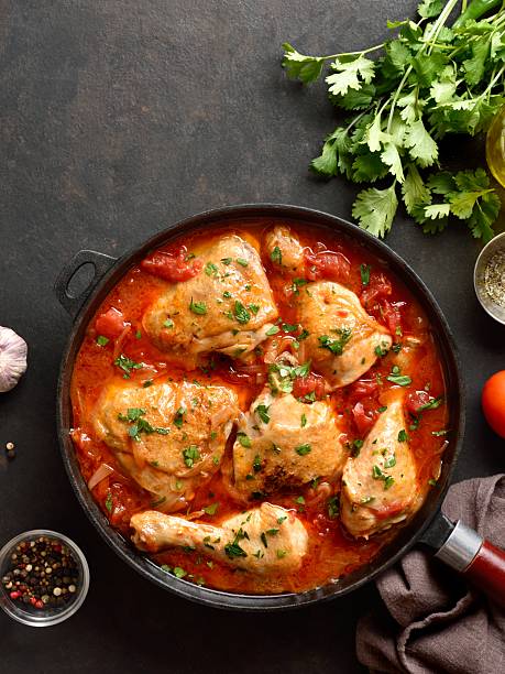 istock Georgian chicken stew with tomatoes and herbs 2243264653