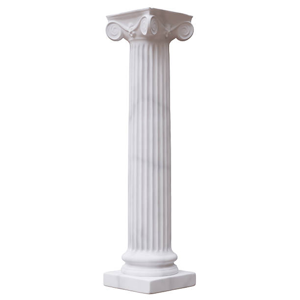 istock Pillar column ancient Greek isolated on white, Marble pedestal 2243265094