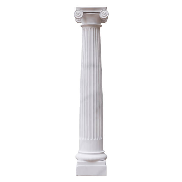 istock Pillar column ancient Greek isolated on white, Marble pedestal 2243265096