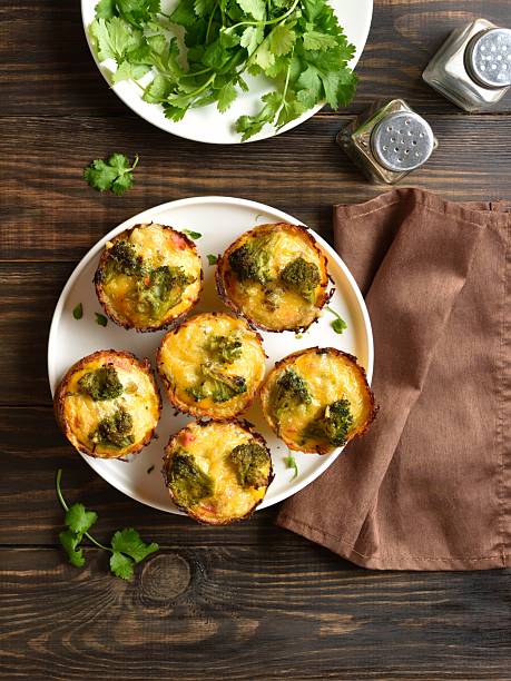 istock Healthy loaded egg muffins made with eggs, ham, broccoli, cheese 2243269122