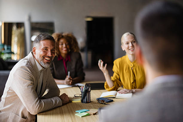 istock Diverse business team collaborating during office meeting 2243311014