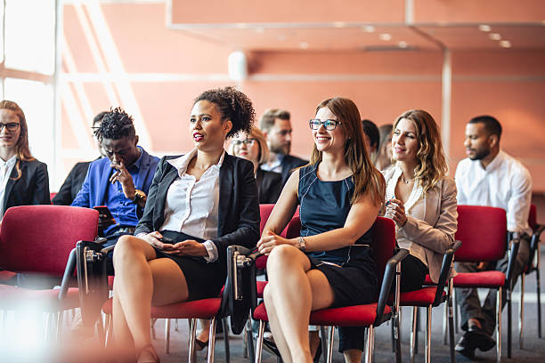istock Diverse Group of Business Executives Attending a Conference Session 2243312591