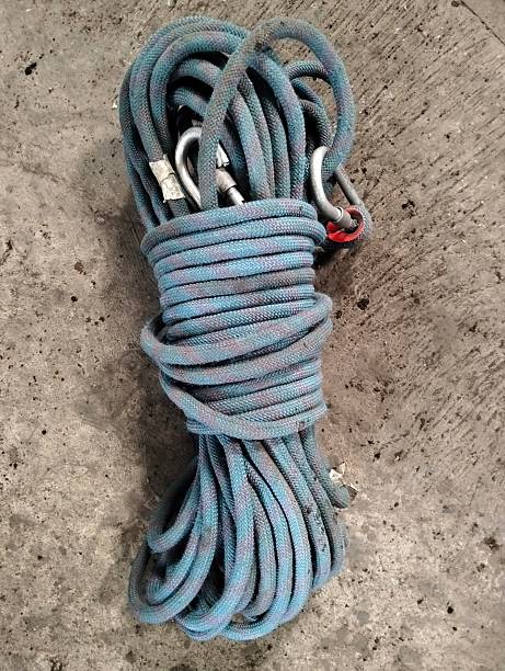 istock Gray rope on the floor 2243314350