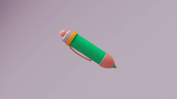 istock Green pen icon on pastel background 2243336201