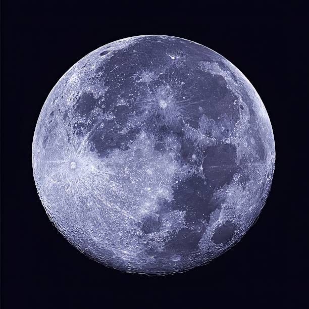 Full Moon Photographed through a Telescope