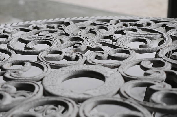istock White steel garden table 2243348630