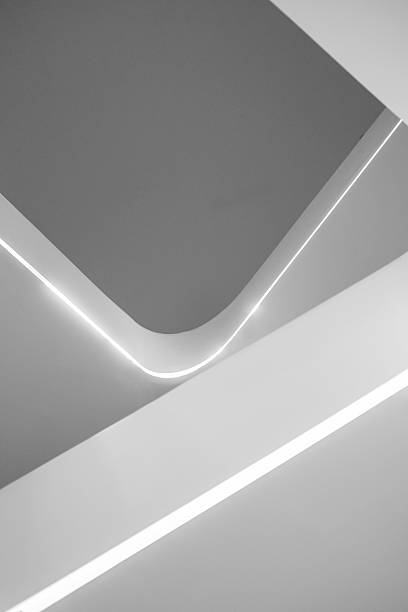 istock Abstract minimalist architectural detail with curved lines and integrated LED lighting. 2243349752