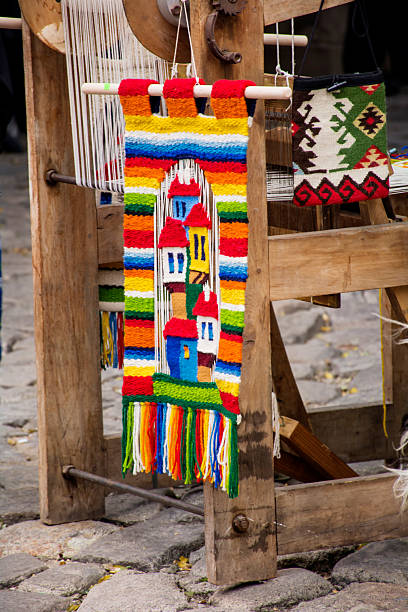istock Colorful handmade Bulgarian woolen rug 2243355846