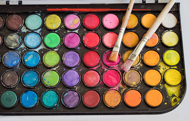 istock Watercolor Paint Set with Vivid Colors 2243363921