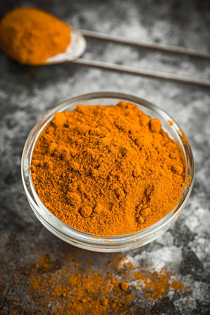 istock Turmeric Powder on Dark Plate 2243379041