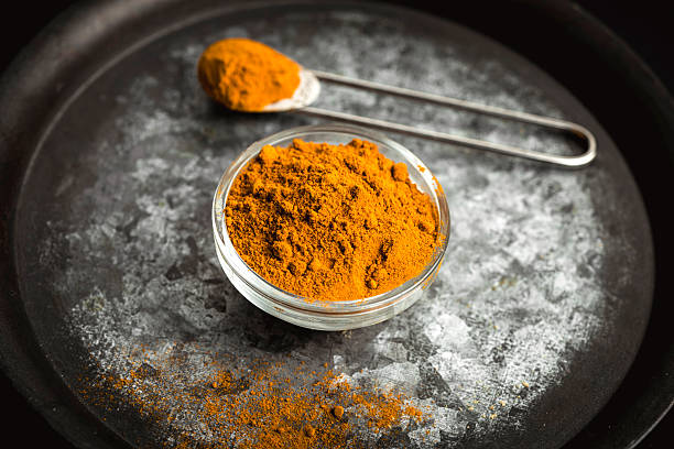istock Turmeric Powder on Dark Plate 2243379102