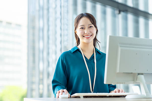 istock Young female engineer working in the office 2243381400