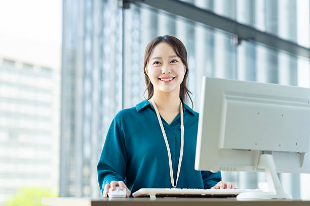 istock Young female engineer working in the office 2243381401