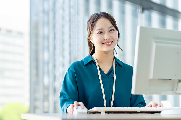 Young female engineer working in the office