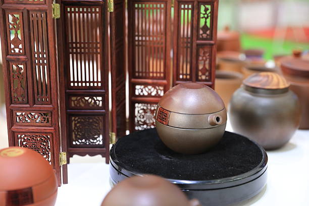 Purple clay teapot is a type of pottery used for storing tea.