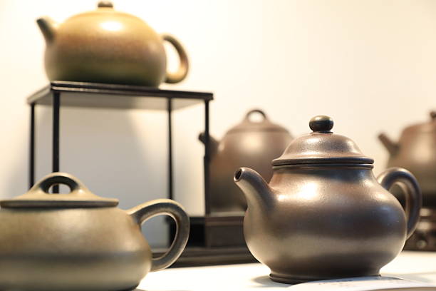 Purple clay teapot is a type of pottery used for storing tea.