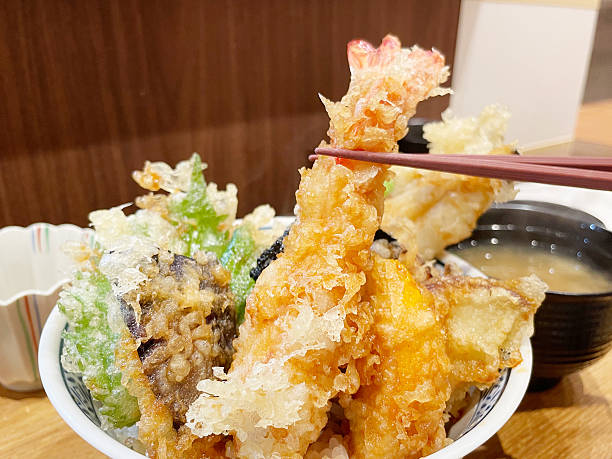 istock Tempura Rice Bowl with Vegetables, Conger Eel, and Shrimp 2243385853