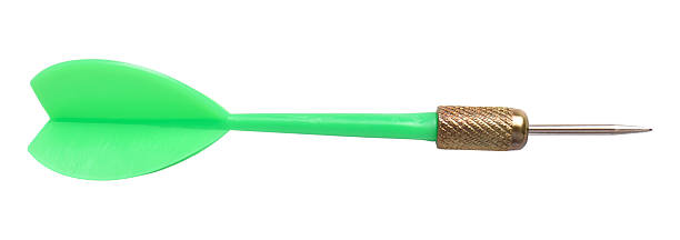 istock Green dart on white background 2243392558