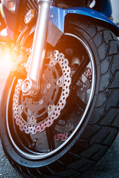 istock Motorcycle Wheel with Sunlight. Concept motorcycles 2243394663