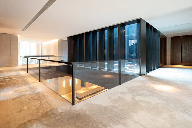 istock Hotel interior architectural space bar glass railing 2243396976