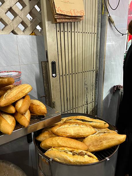 Delicious and freshly baked Banh Mi in Hoi An, Vietnam
