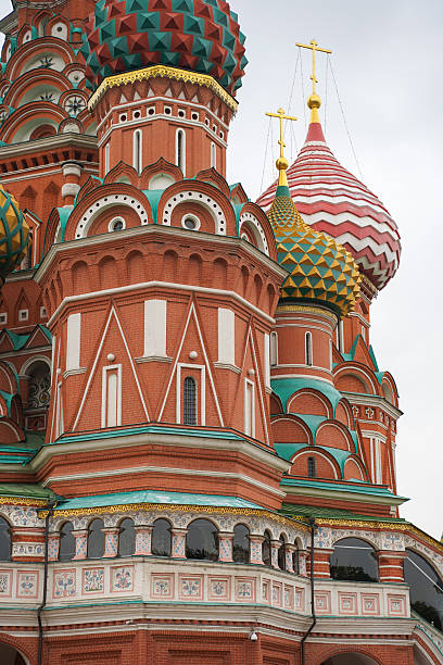 Low Angle View Of Annunciation Cathedral And Chapel In Moscow, Russia