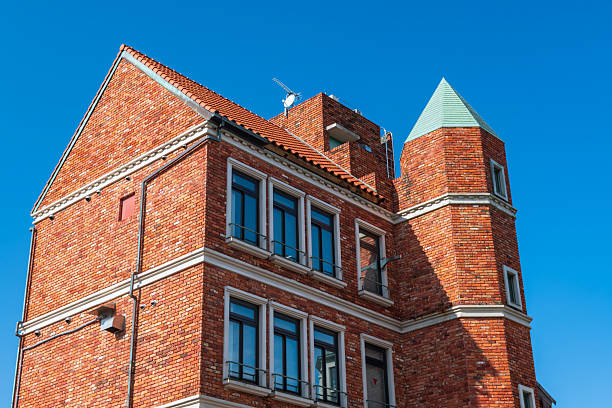 istock Antique brick building with blue sky at Mojiko retro town, Kitakyushu 2243405529