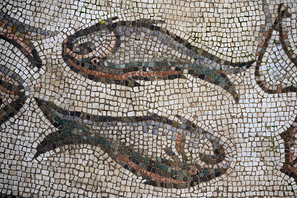 istock Mosaic with Fish in Piazzetta Canoniche Square, Treviso 2243406424