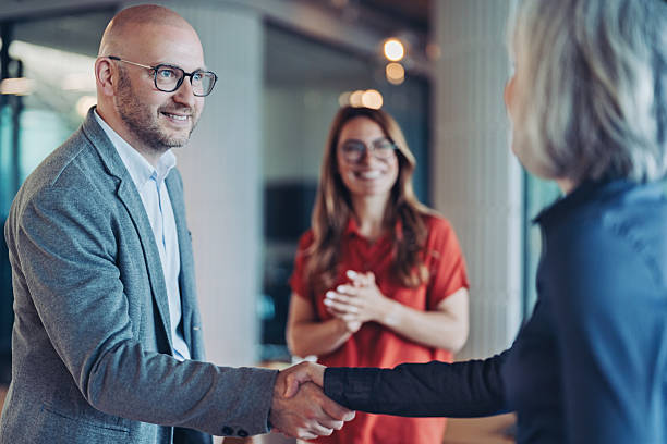 istock Happy to join a successful business team! 2243407825