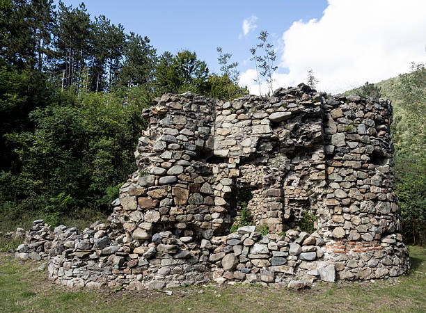 The ruins of the old Visina monastery in  Bumbesti-Jiu, Gorj, Romania.
