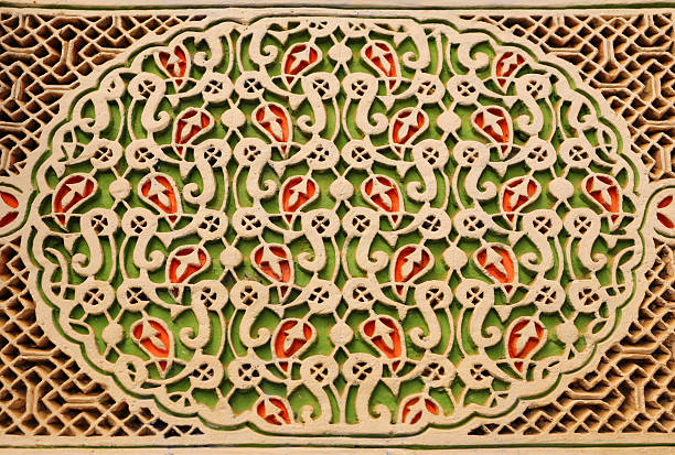 Casablanca, Hassan II mosque : Moroccan zellige panels