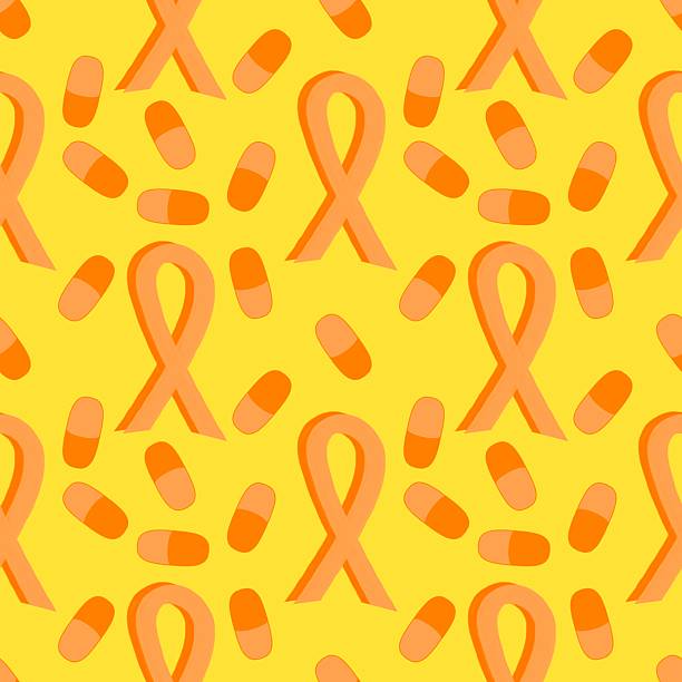 istock Breast cancer month seamless pink ribbon day mammogram pattern for wrapping paper and medical accessories 2243411983