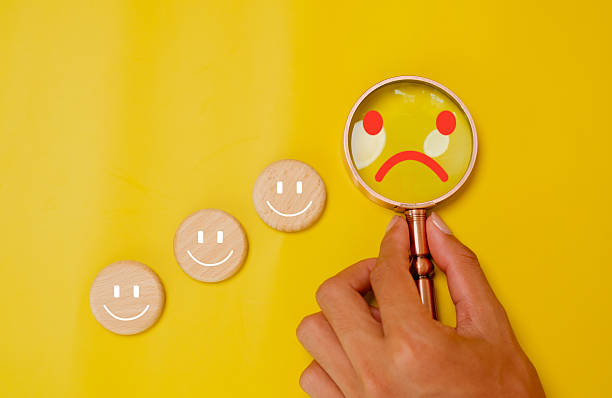 istock Unhappy Businessman Client with Sadness Emotion Face on virtual screen, Bad review, Customer Experience dissatisfied Concept. 2243412530