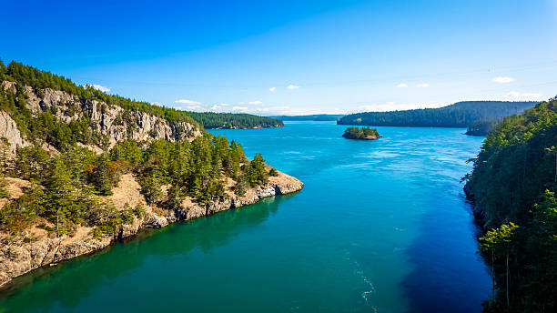 istock Aerial View of Deception Pass Waters on a Sunny Day 2243414041