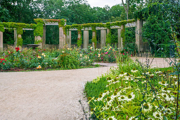 istock Colonnade and flowerbeds in Tiergarten 2243416773