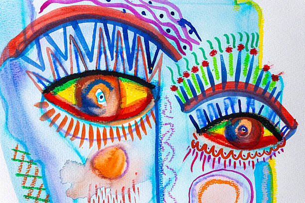 istock Close-up detail of abstract expressive eyes 2243424866
