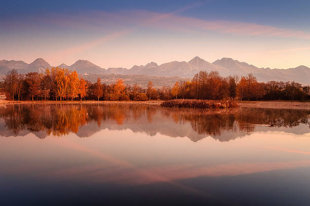 istock Strbsky Pond at sunset in autumn 2243429839