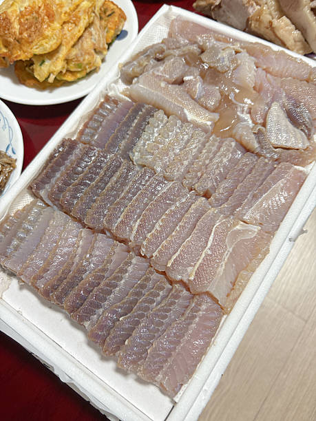 istock Sliced Raw Skate. Korean traditional food. 2243437441